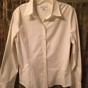 Ann Taylor Factory Cream Blouse size 14